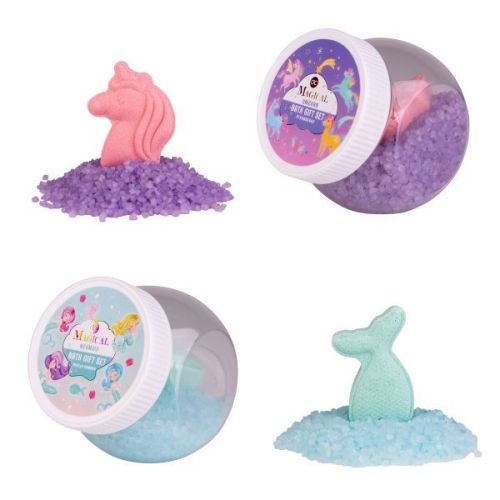 SET koupelový MAGICAL UNICORN and MERMAID v plastové dóze 2 motivy ACCENTRA
