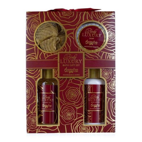 SET koupelový BODY LUXURY v dárkové krabičce vč. gel sprchový, mléko tělové, mýdlo ACCENTRA