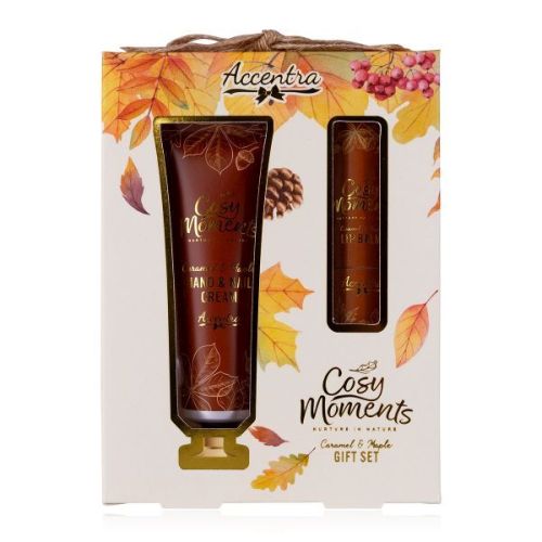 SET péče o tělo COSY MOMENTS v dárkovém balení vč. krém na ruce a nehty a balzám na rty ACCE