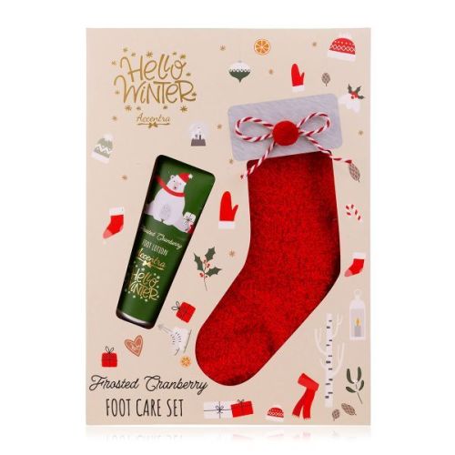 SET péče o nohy HELLO WINTER v dárkovém balení vč. ponožek ACCENTRA