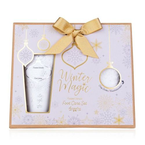 SET péče o nohy WINTER MAGIC v dárkovém balení vč. pohodlné ponožky (1 pár)  ACCENTRA