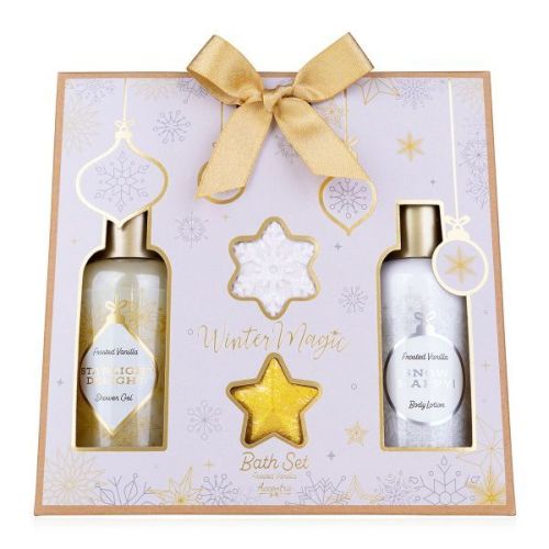 SET koupelový WINTER MAGIC v dárkovém balení vč. 2x25g fizzer ACCENTRA