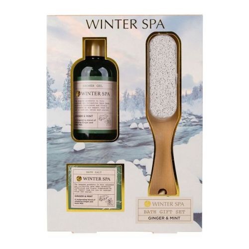 SET koupelový WINTER SPA v dárkovém balení vč. pemza s dřevěnou rukojetí ACCENTRA