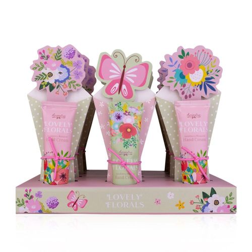 SET péče o ruce LOVELY FLORALS v dárkovém balení s pilníkem, 3 motivy (12ks displeji)  ACCENTRA