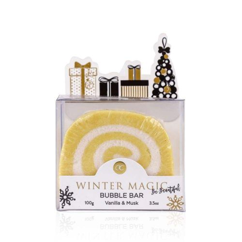 BUBBLE BAR 100g WINTER MAGIC v dárkovém boxu, vůně: vanilka a pižmo ACCENTRA