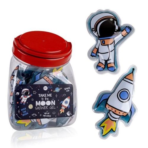 MINI GEL sprchový 50ml TAKE ME TO THE MOON (24 ks v dóze) 2 motivy ACCENTRA