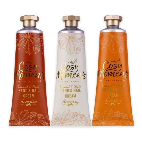 KRÉM na ruce a nehty 60ml COSY MOMENTS v tubě 3 motivy/1 vůně  ACCENTRA