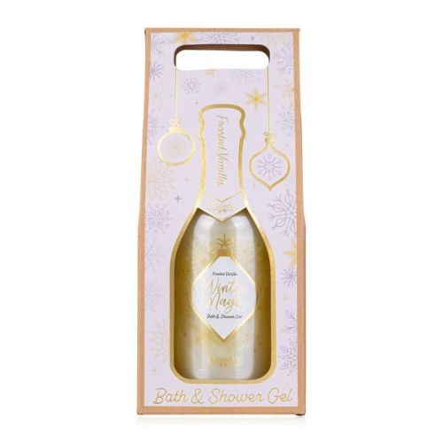 GEL koupelový/sprchový 180ml WINTER MAGIC v lahvičce vč. dárkové krabičky (vzhled champagne) ACCENTR