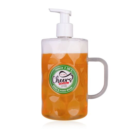 GEL sprchový/koupelový 2v1 720ml CHEERS MEN CLASSICS ve tvaru půllitru (světlý) s pěnovou pumpičkou