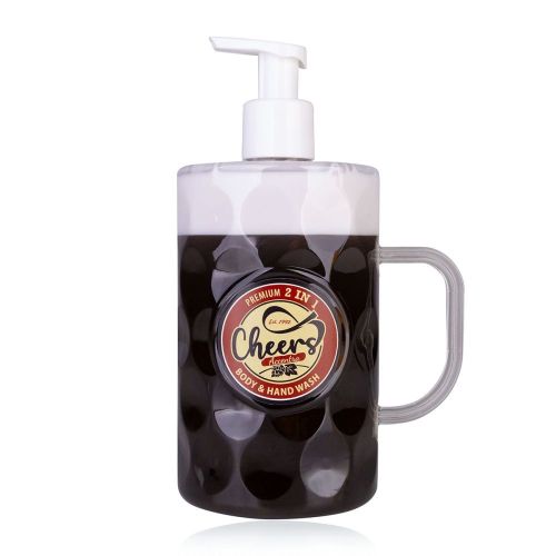GEL sprchový/koupelový 2v1 720ml CHEERS MEN CLASSICS ve tvaru půllitru (tmavý) s pěnovou pumpičkou