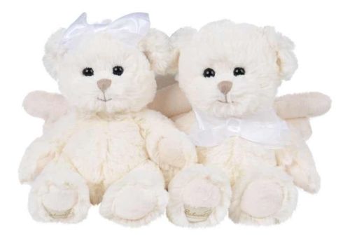 BK KAITLYN OFF/WHITE medvěd s mašlí na hlavě (18 cm) Bukowski Design